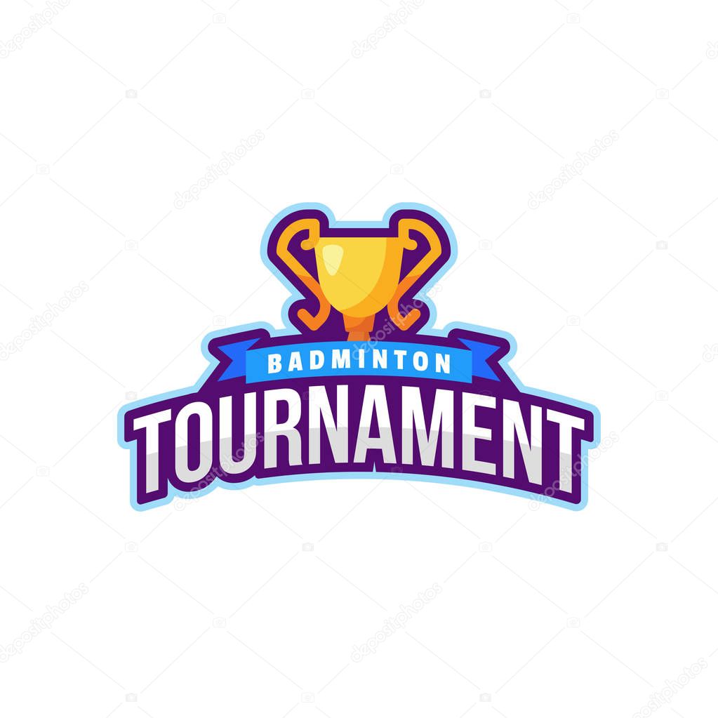 Badminton Tournament Logo Sport