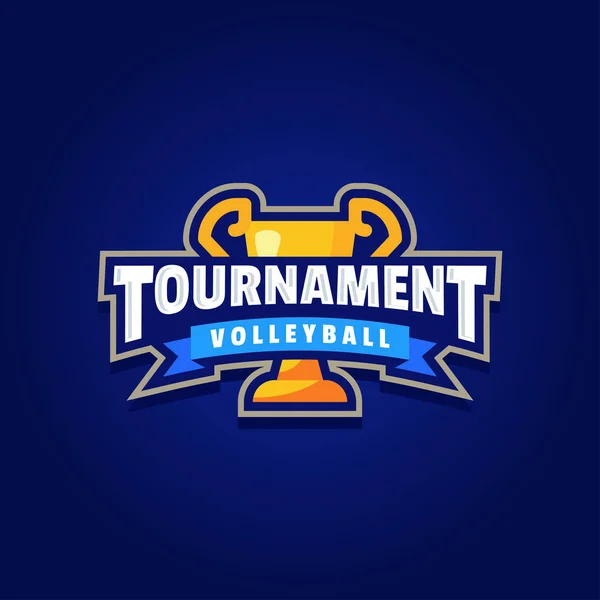 Siatkówka Sport Logo Turnieju — Wektor stockowy