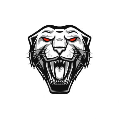 Kükreyen, kırmızı gözleri ile kızgın Panter