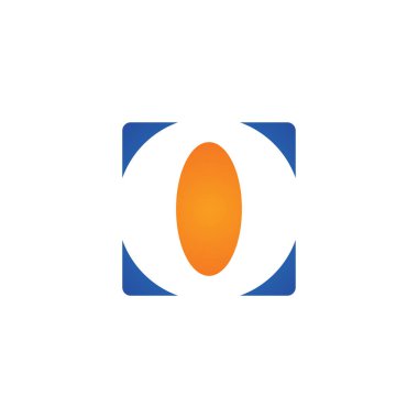 O negatif alan logo, mektup logo işaretlemek