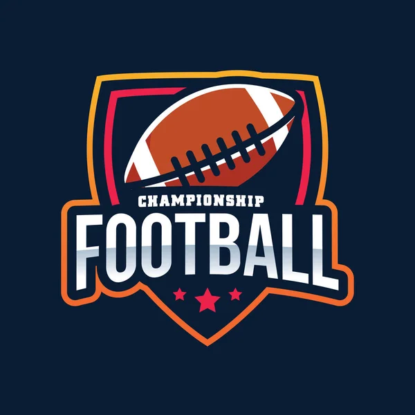 アメリカン フットボール選手権ロゴ — ストックベクタ