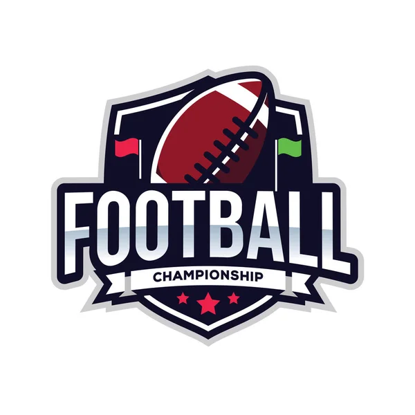アメリカン フットボール選手権ロゴ — ストックベクタ