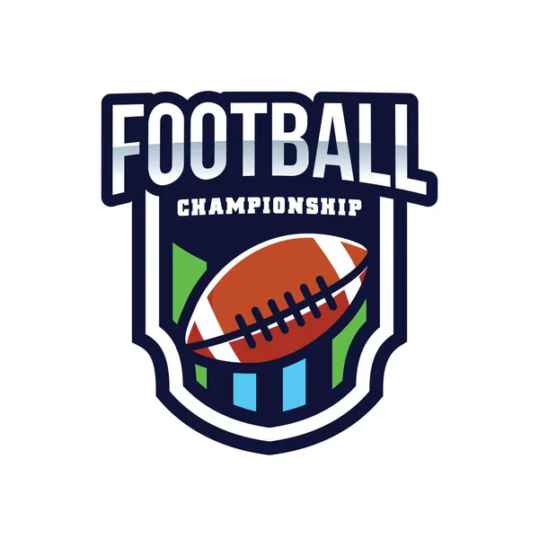 American football championship logo Royalty Free Vector
