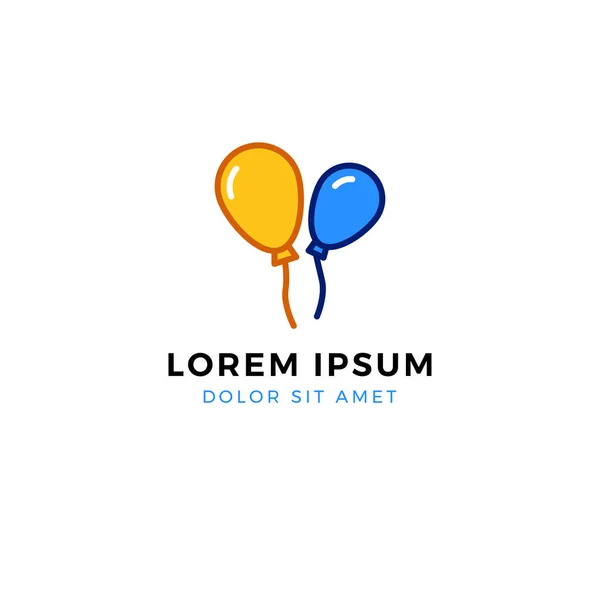 Balonlar, doğum günü veya parti logo düğün