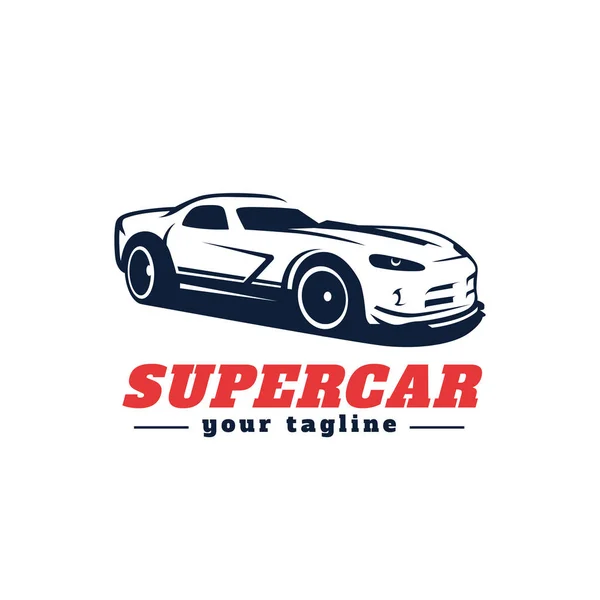 Supercar, spor araba vektör logo şablonu