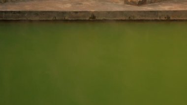 Ultra closeup çekim Antik Roma spa banyosu şehir, İngiltere, İngiltere'de karmaşık devirme