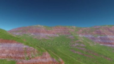 Bir dünya benzeri exoplanet Timelapse hava görünümünü işaretler yaşam ve doğal bir uydu ile