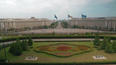 Parlamento Meydanı ve Liberty Avenue gösterilen Romanya, Bükreş şehir görüntüsünü oluşturma