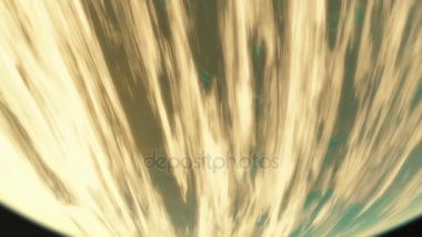 Bir exoplanet Dünya benzeri özellikleri ile atmosfere giriş gösterilen animasyon