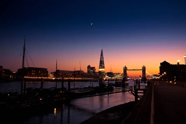 Wide angle of London by dusk — Stock Photo, Image