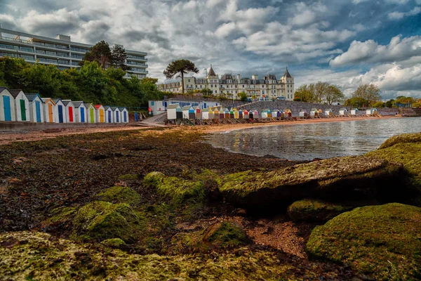 Playa y pueblo de Torquay — Foto de Stock