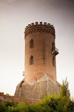 Targoviste, Transilvanya, Romanya kulede Chindia geniş açı çekim