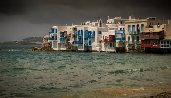 Küçük Venedik çeyrek, Mykonos, Yunanistan — Stok fotoğraf