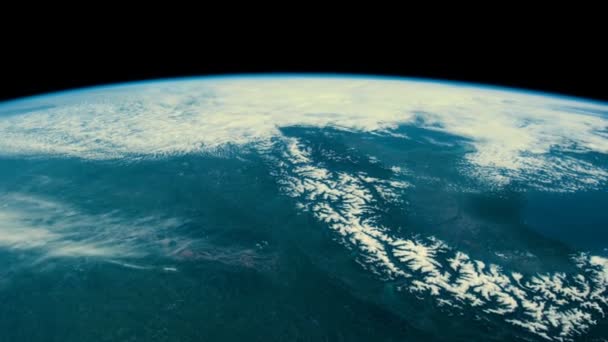 Estación Espacial Internacional ISS mostrando una órbita terrestre — Vídeos de Stock