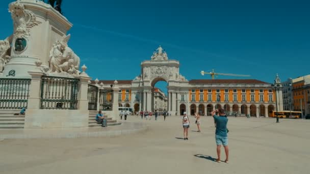 Tot oprichting van schot van Lissabon, Portugal — Stockvideo