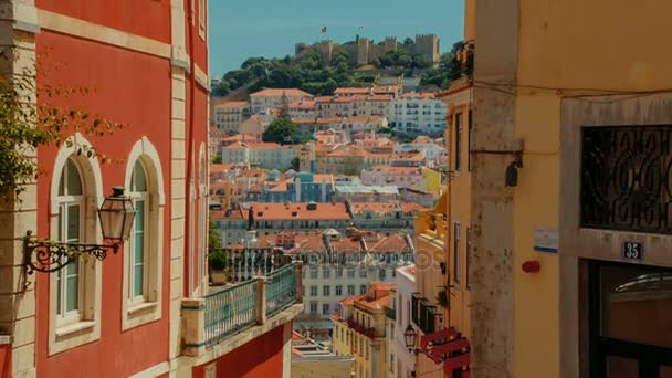 Центр Лиссабона, Португалия — стоковое видео