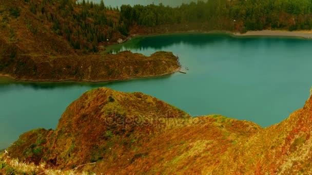 Lagune do fogo, sao miguel, die Azoren, Portugal — Stockvideo