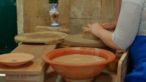 伝統工芸 - 熟練した陶工 — ストック動画
