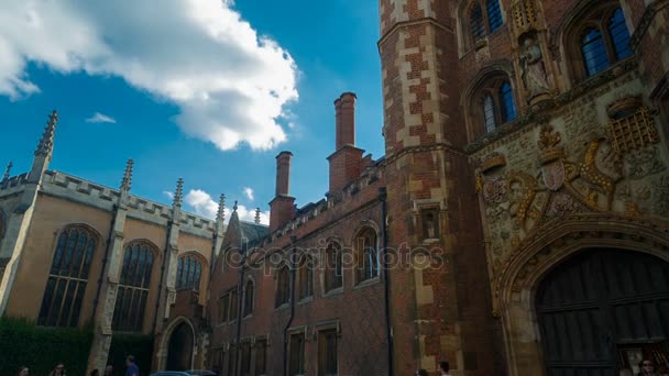 Trinity College in Cambridge, England, Uk — Stockvideo