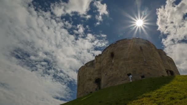 York Castle, Yorkshire, Inglaterra, Reino Unido — Vídeo de Stock