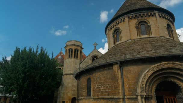 Okrouhlý kostel, Cambridge, Anglie, Velká Británie — Stock video