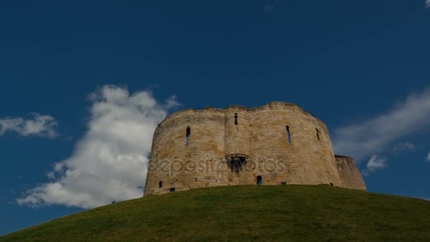 York Castle, Yorkshire, İngiltere, Birleşik Krallık — Stok video