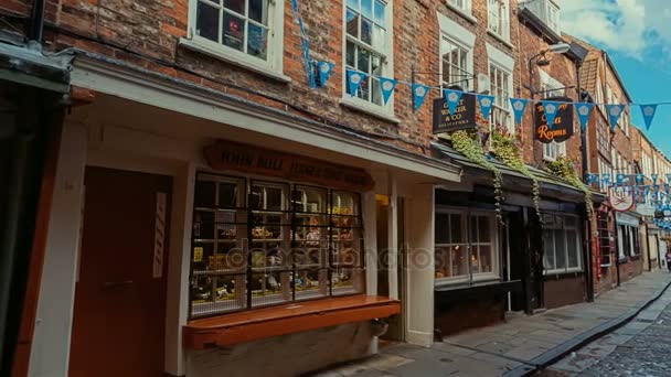 Shambles street in York, Inghilterra, Regno Unito — Video Stock