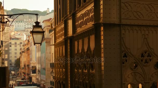 ポルトガルのリスボン、サンタ・ユスタ大聖堂 — ストック動画