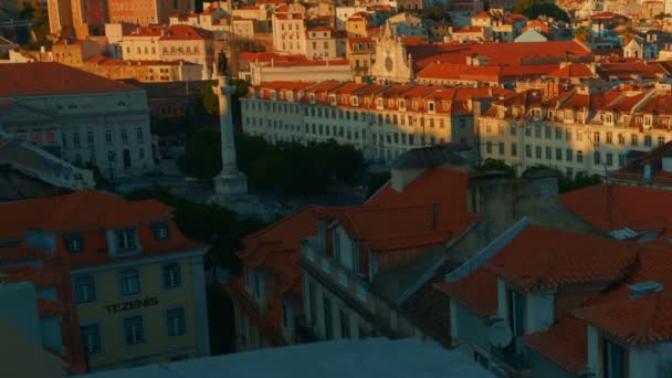 Rossio, Lisbon, Portugal — Αρχείο Βίντεο