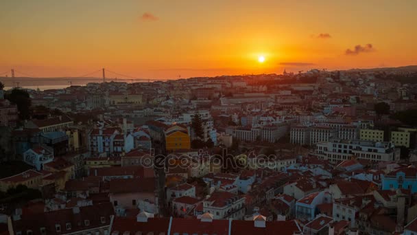 Eski şehir, lisbon, Portekiz — Stok video