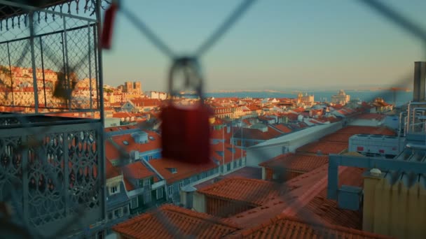 Downtown, Lissabon, Portugal – Stock-video