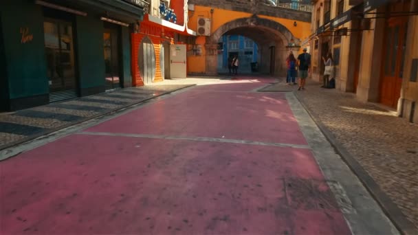 Pink Street, Lizbona, Portugalia — Wideo stockowe