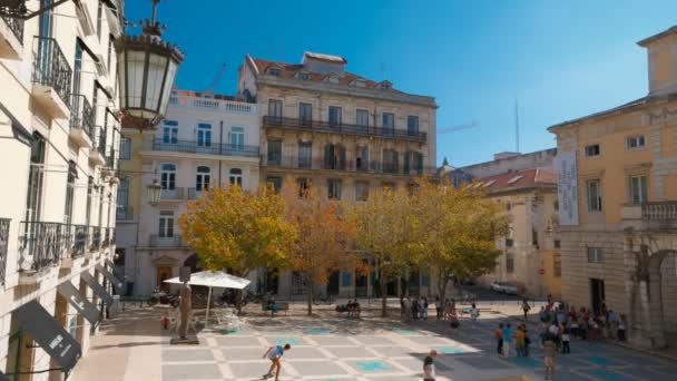 Sao Carlos tiyatro, Lisbon, Portekiz — Stok video