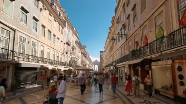 Arco da Rua August, Lisbon, Portugal — Stok video