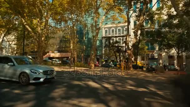Avenida da Liberdade, Лиссабон, Португалия — стоковое видео