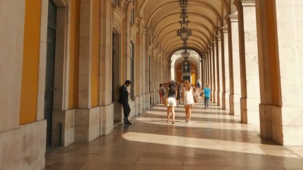 Площа комерції, Лісабон, Португалія — стокове відео
