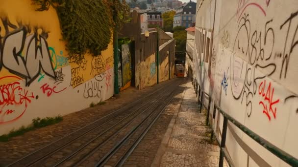 Elevador yapmak lavra, lisbon, Portekiz — Stok video