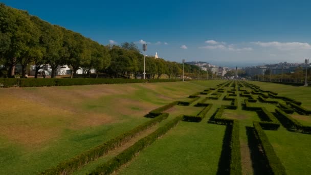 Parque Eduardo VII, Lisbona, Portogallo — Video Stock