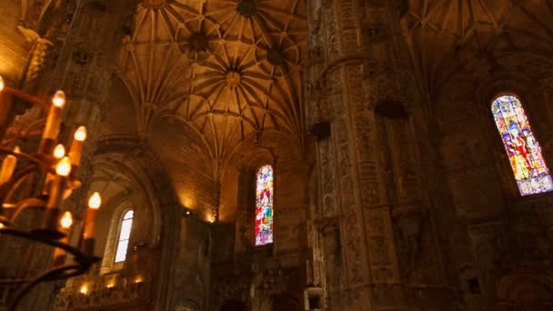 Mosteiro dos jeronimos, Lisabon, Portugalsko — Stock video