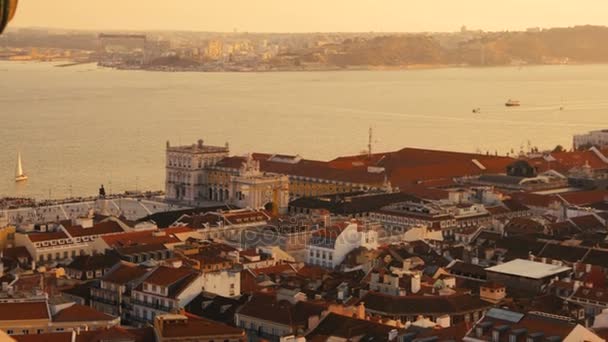 Centrum, Lissabon, portugal — Stockvideo