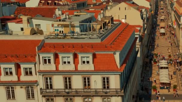 Rua Augusta street, Lisszabon, Portugália — Stock videók