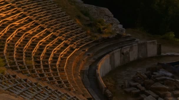 Teatro Antigo, Limenas, Thassos, Grécia — Vídeo de Stock