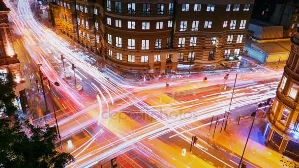 Trafik stigar timelapse, London, England, Storbritannien — Stockvideo