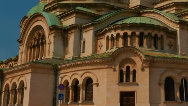 Catedral de São Alexandre Nevsky, Sófia, Bulgária — Vídeo de Stock