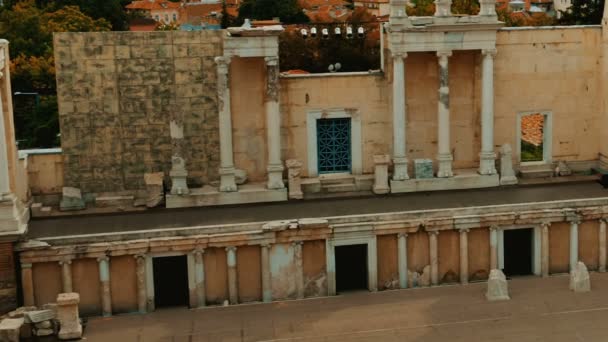 Römisches Theater, Plowdiw, Bulgarien — Stockvideo