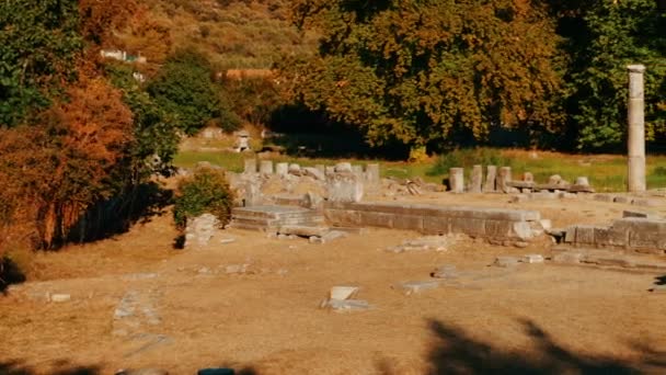 Ancient Agora, Limenas, Thassos, Greece — 비디오