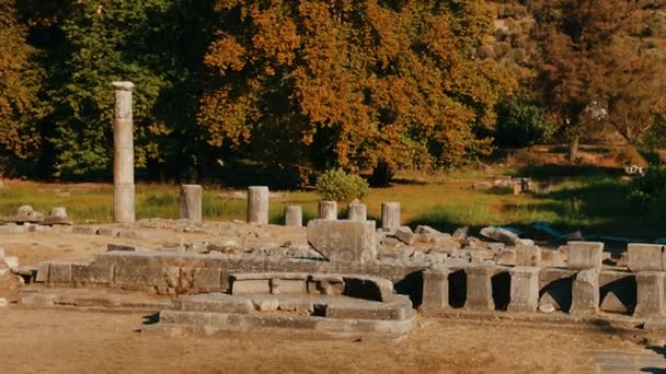 Ancient Agora, Limenas, Thassos, Greece — Stock videók