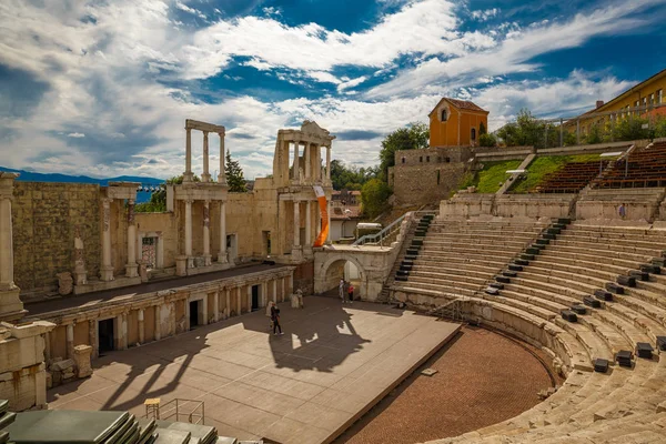 Пловдивский римский театр, Болгария Стоковая Картинка