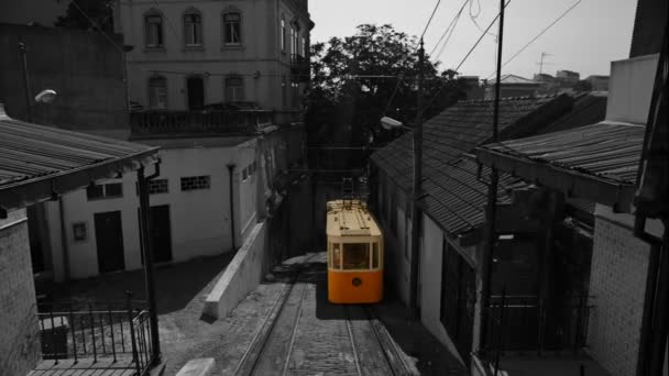 Elevador do Lavra funicular, Lisbon, Portugal — ストック動画