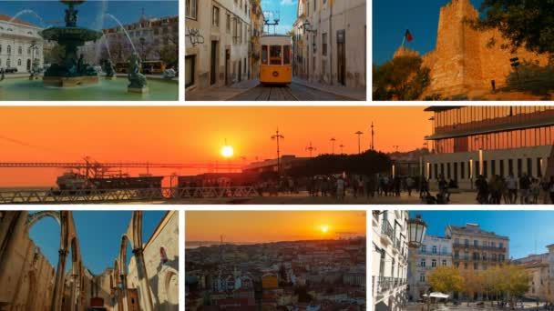 De collectie van Lissabon, Portugal — Stockvideo